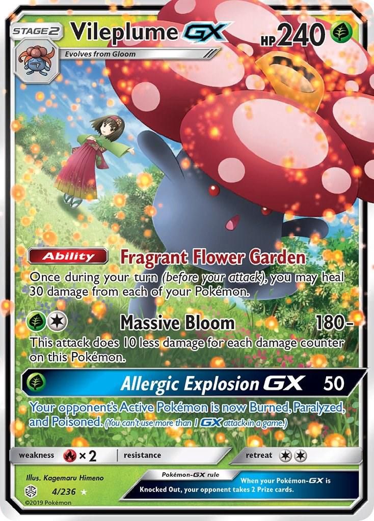 Vileplume GX Full Art Holo Cosmic Eclipse 4/236