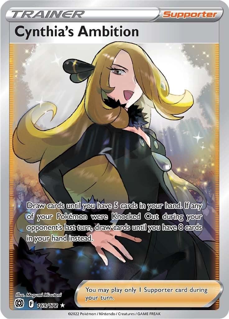 Cynthia's Ambition Full Art Holo Brilliant Stars 169/172