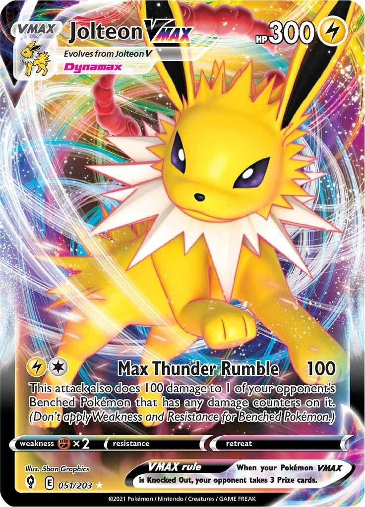 Jolteon VMAX Full Art Holo Evolving Skies 51/203