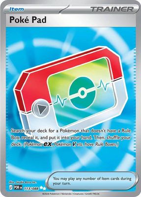 Poke Pad Full Art Holo Perfect Order 113/88