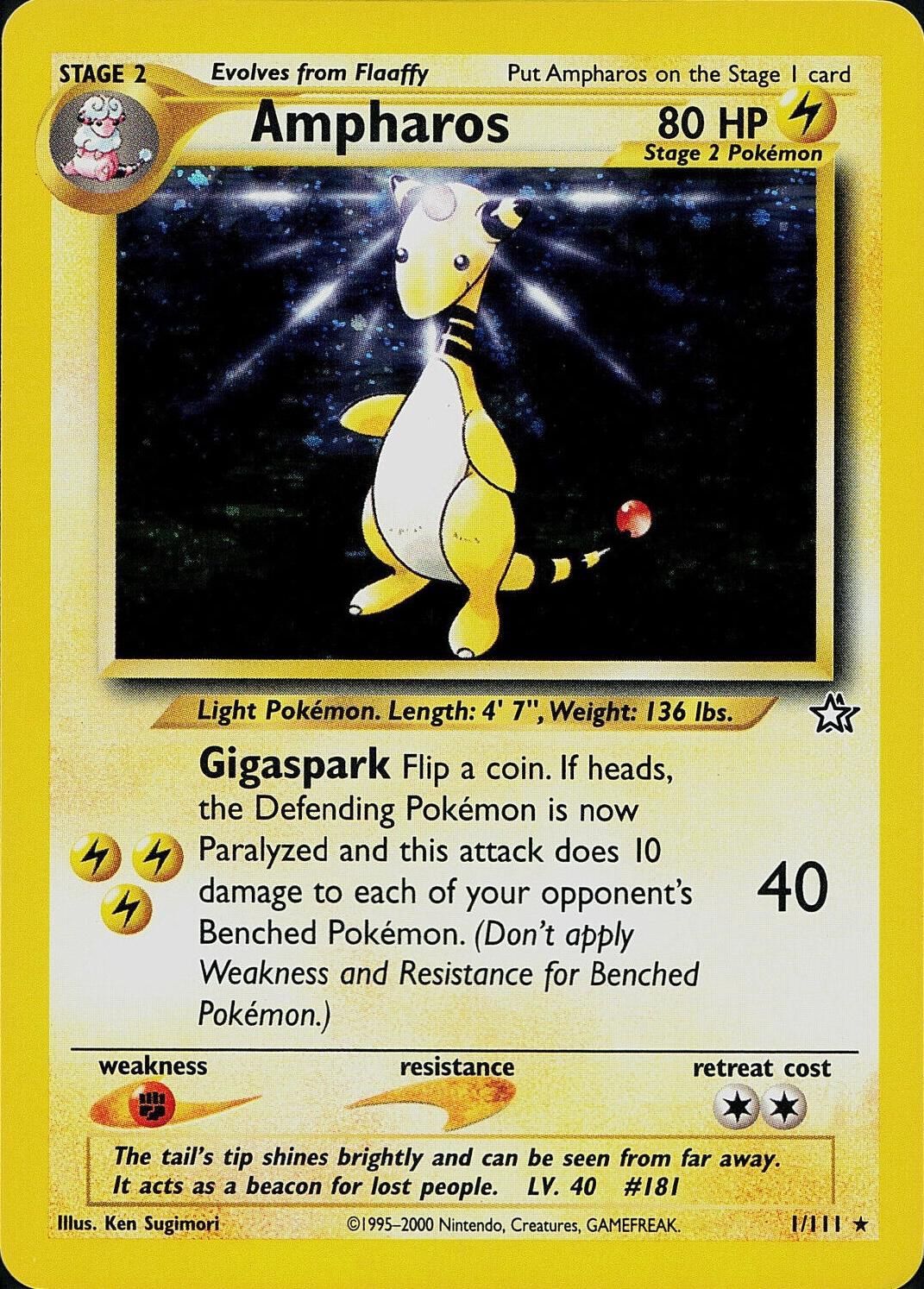 Ampharos Holo Neo Genesis 1/111