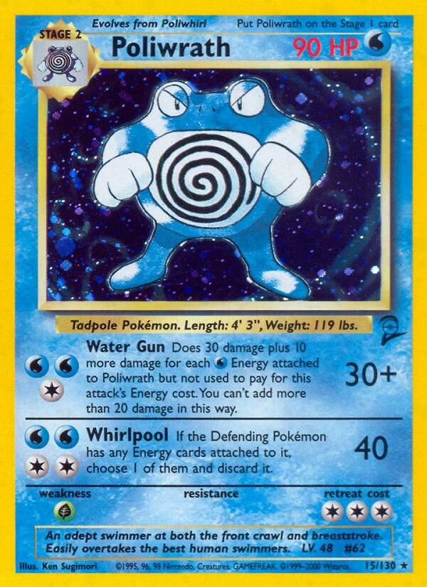 Poliwrath Holo Base Set 2 15/130