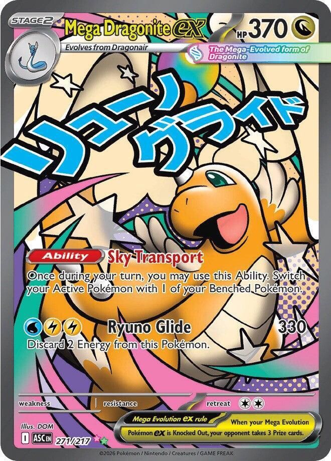 Mega Dragonite EX Full Art Holo Ascended Heroes 271-217