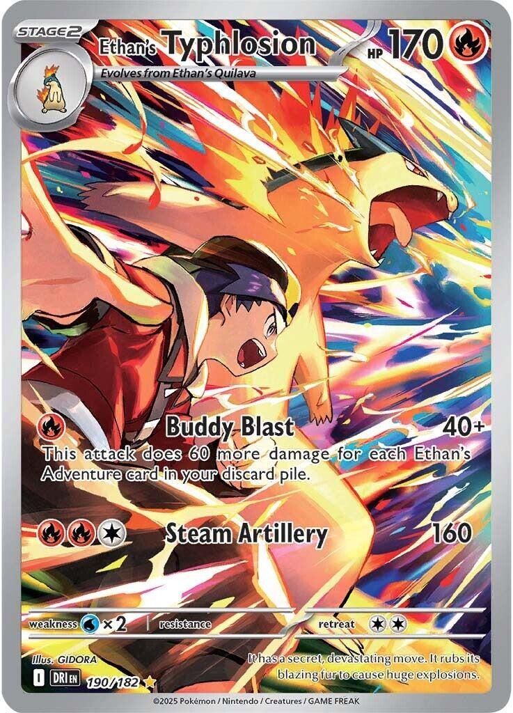 Ethan's Typhlosion Full Art Holo Destined Rivals 190/182