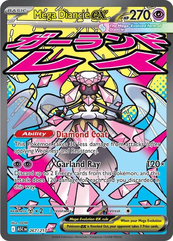 Mega Diancie EX Full Art Holo Ascended Heroes 267/217