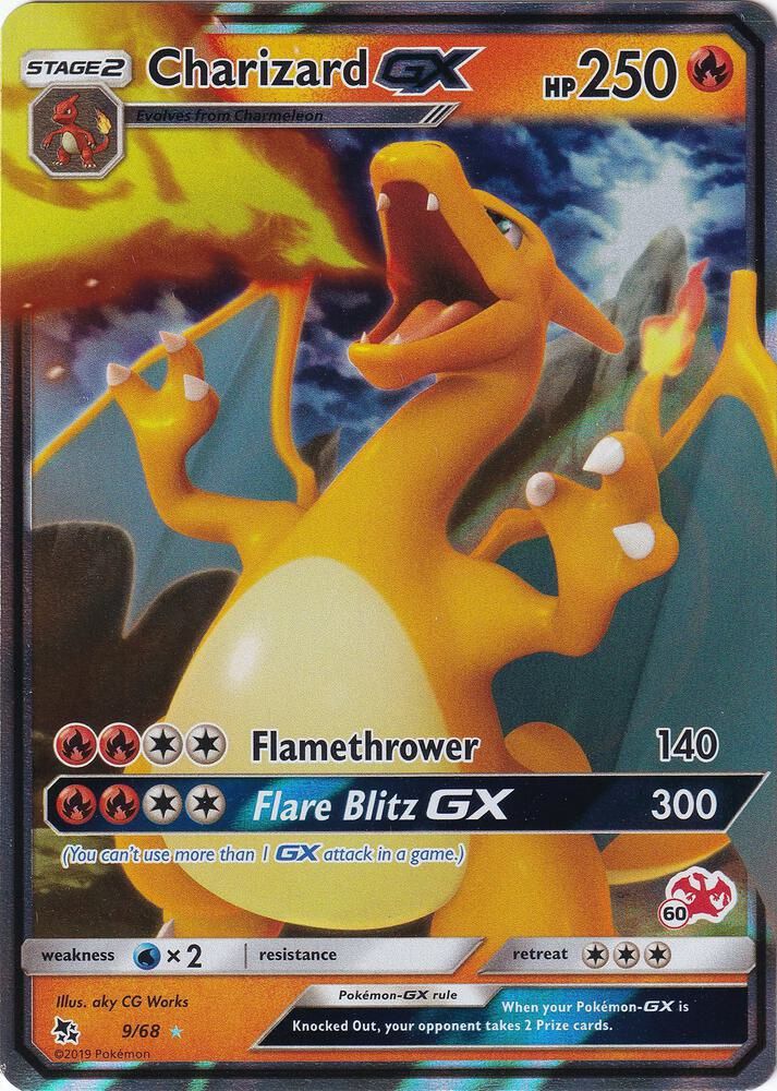 Charizard GX Stamped Holo Hidden Fates 9/68