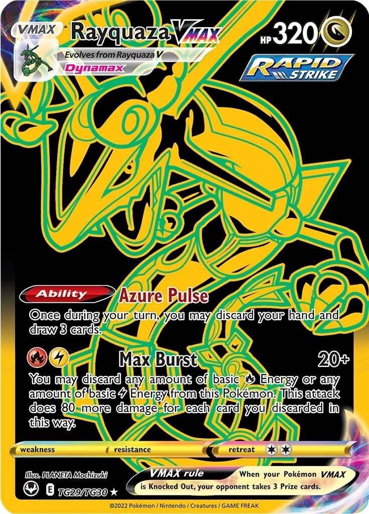 Rayquaza VMAX Full Art Holo Silver Tempest TG29/TG30