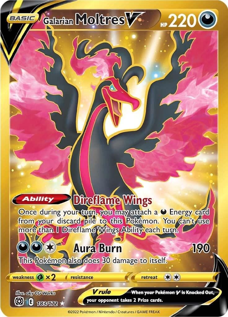 Galarian Moltres V Full Art Holo 183/172