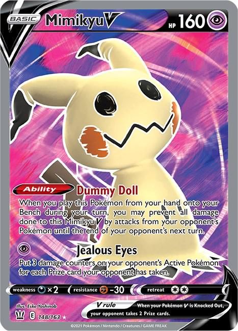 Mimikyu Full Art Holo Battle Styles 148/163