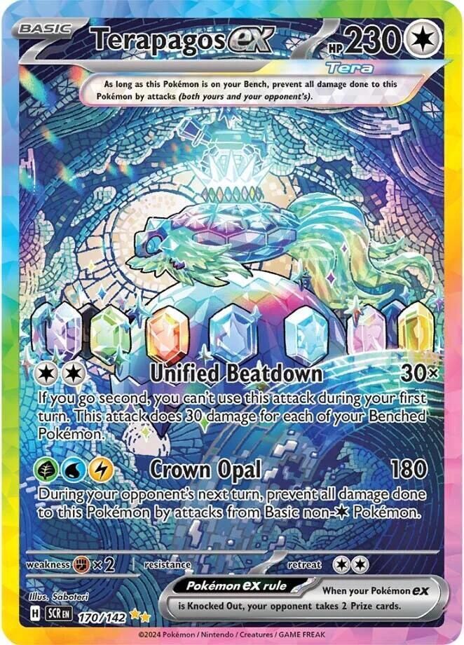 Terapagos EX Full Art Holo Stellar Crown 170/142