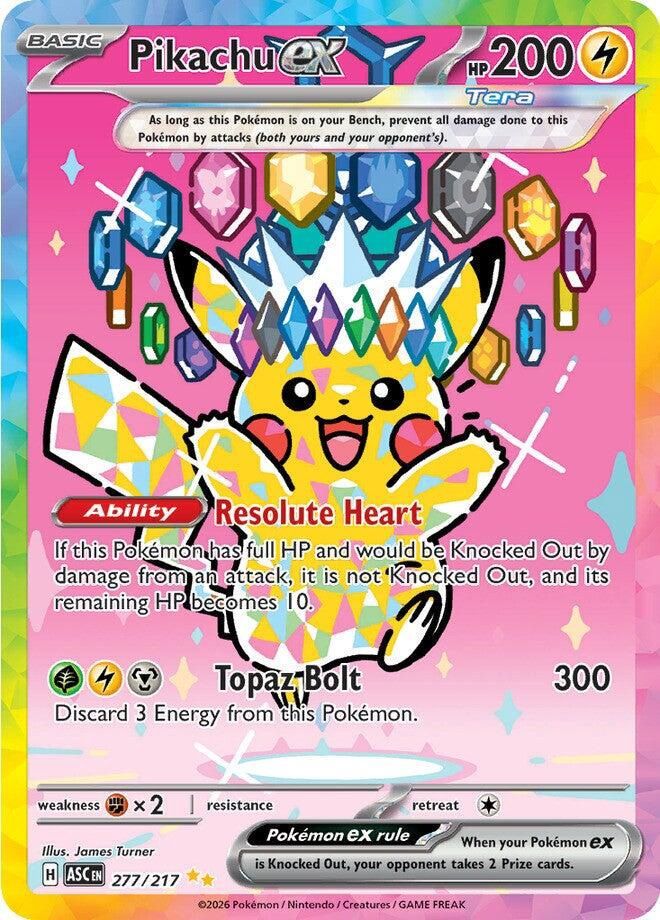 Pikachu EX Full Art Holo Ascended Heroes 277/217
