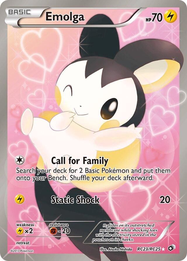 Emolga Full Art Holo Legendary Treasures RC23/RC25