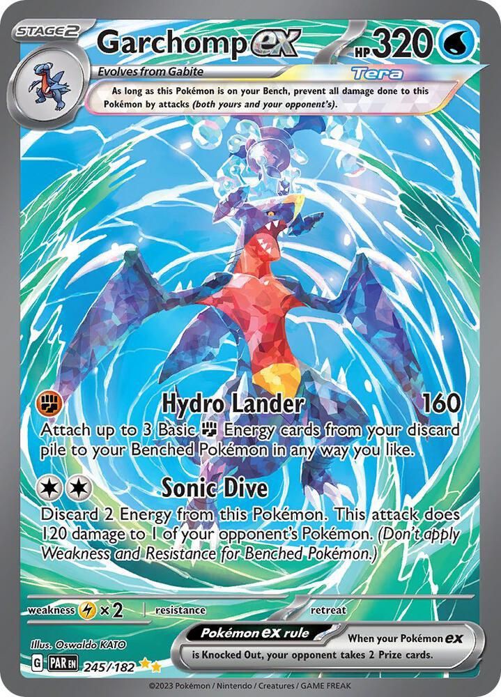 Garchomp EX Full Art Holo Paradox Rift 245/182