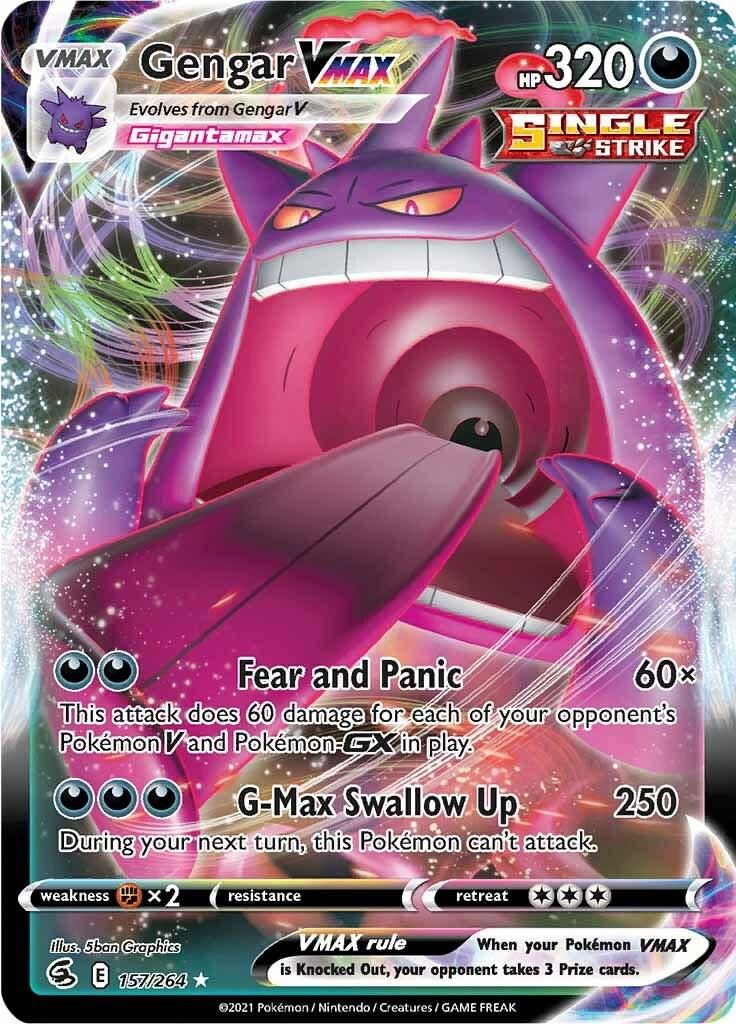Gengar VMAX Full Art Holo Fusion Strike 157/264