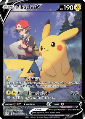 Pikachu V Full Art Holo Lost Origin TG16/TG30
