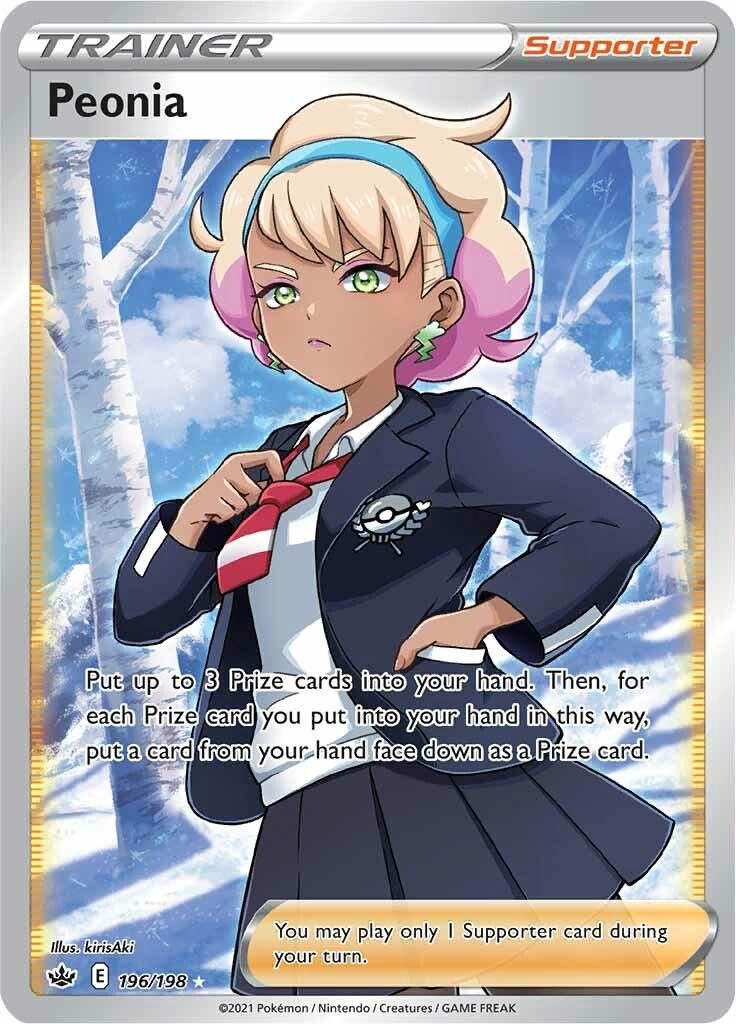 Peonia Full Art Holo Chilling Reign 196/198