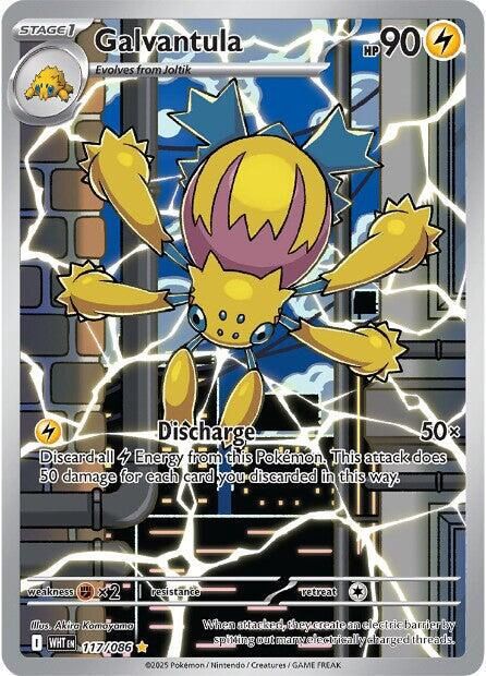 Galvantula Full Art Holo White Flare 117/86
