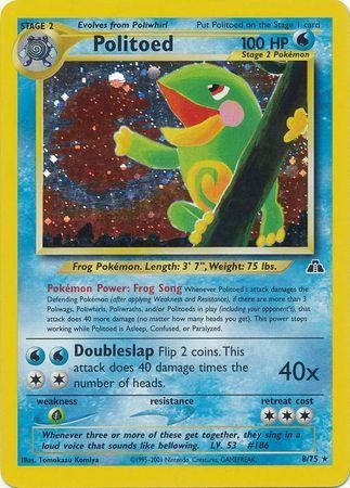 Politoed Holo Neo Discovery 8/75