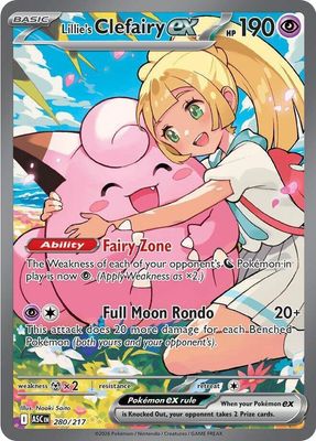 Lillie's Clefairy EX Full Art Holo Ascended Heroes 280/217