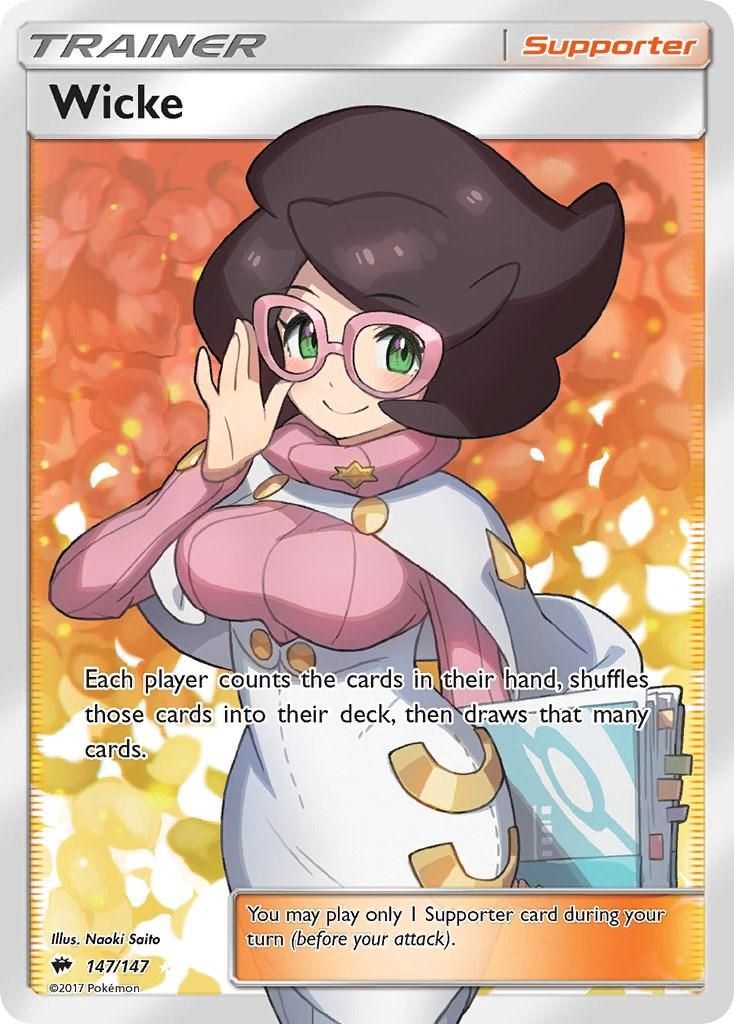 Wicke Full Art Holo Burning Shadows 147/147