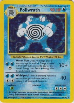 Poliwrath Holo Base Set 13/102
