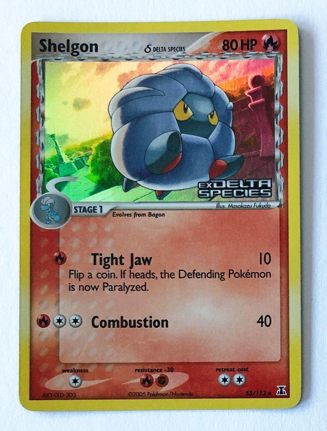 Shelgon Stamped Holo Delta Species 53/113