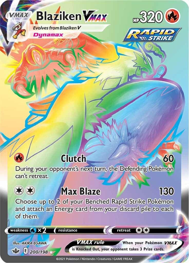 Blaziken VMAX Full Art Holo Chilling Reign 200/198