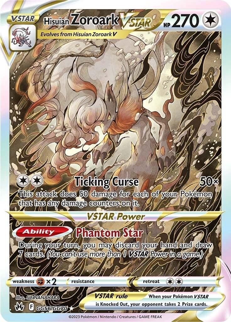 Hisuian Zoroark VSTAR Full Art Holo Crown Zenith GG56/GG70