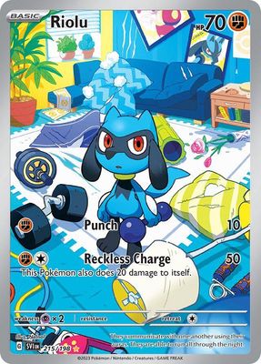 Riolu Full Art Holo Scarlet &amp; Violet 215/198