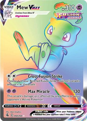 Mew VMAX Full Art Holo Fusion Strike 268/264