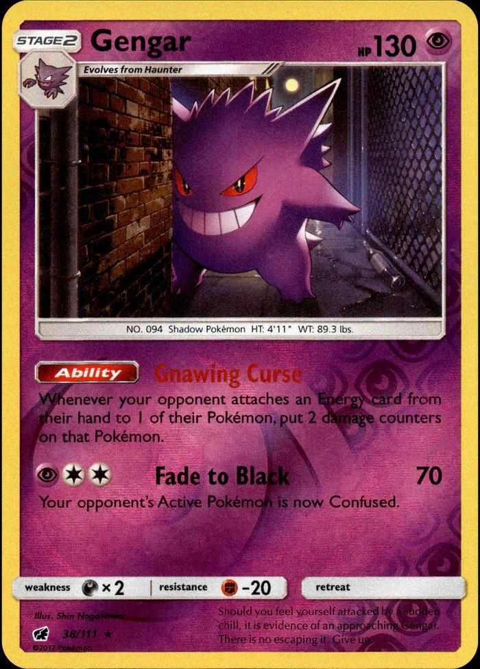 Gengar Reverse Holo Crimson Invasion 38/111