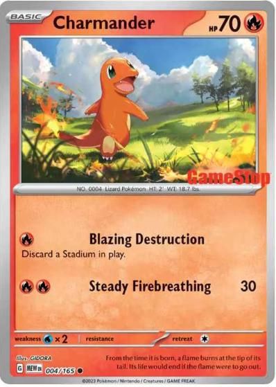 Charmander Gamestop Stamped Holo 151 4/165