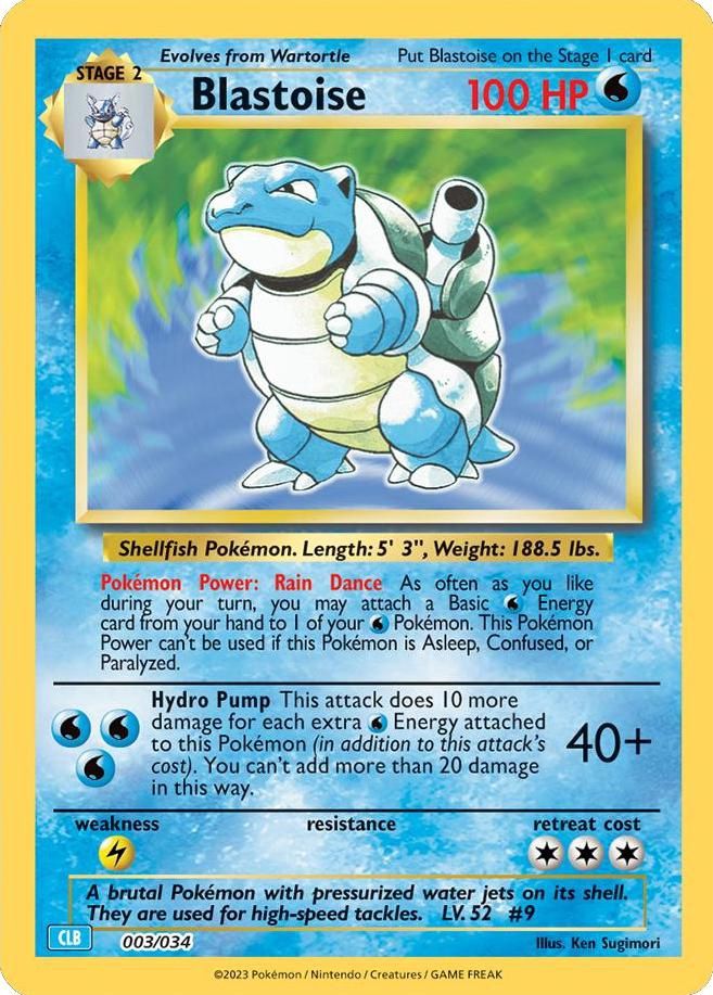 Blastoise Holo TCG Classic 3/34