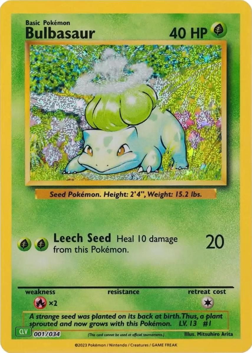 Bulbasaur Holo TCG Classic 1/34
