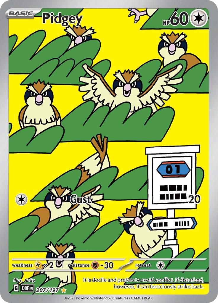 Pidgey Full Art Holo Obsidian Flames 207/197