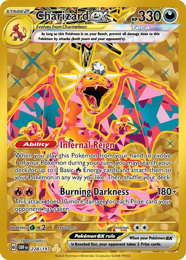 Charizard EX Full Art Holo Obsidian Flames 228/197
