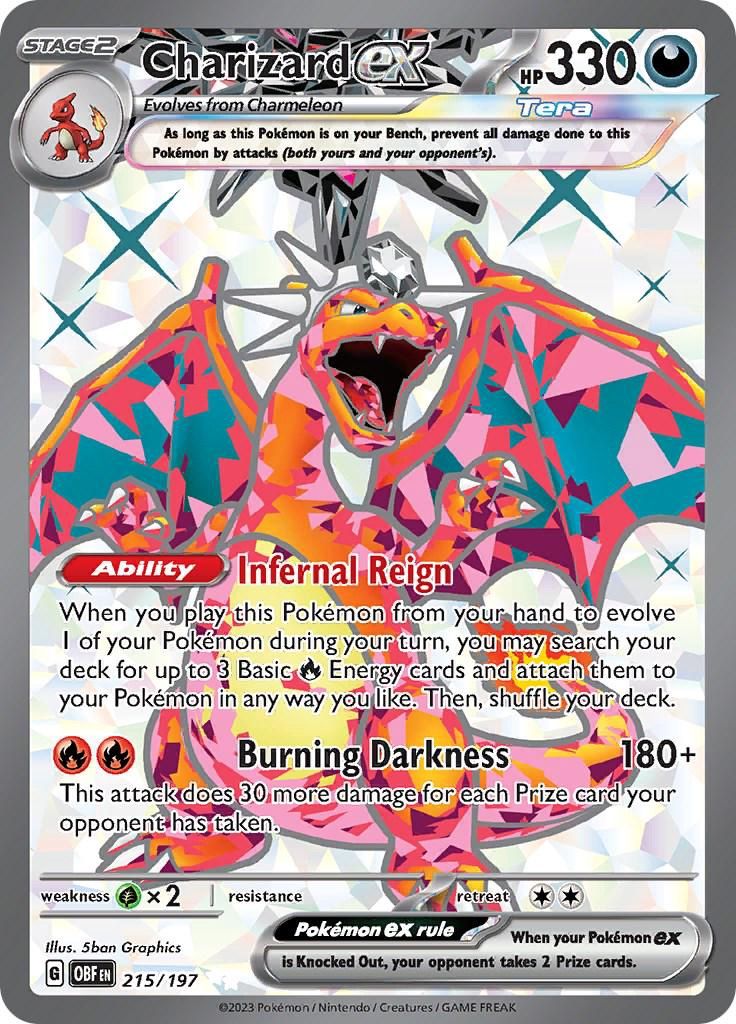 Charizard EX Full Art Holo Obsidian Flames 215/197