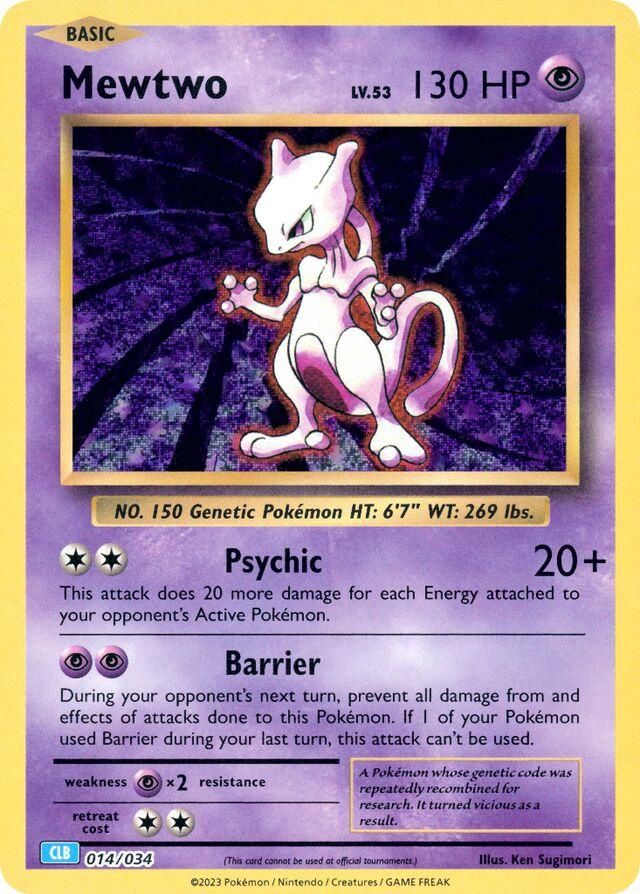 Mewtwo Holo TCG Classic 14/34