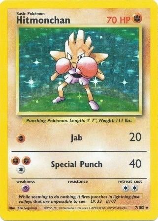 Hitmonchan Holo Base Set 7/102