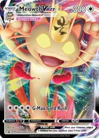 Meowth VMAX Full Art Holo Promo SWSH005
