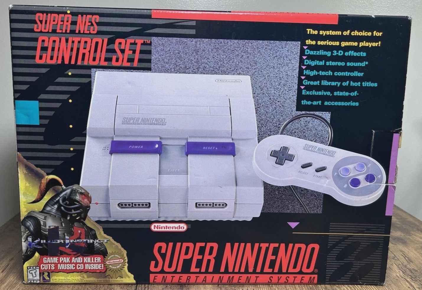 Super Nintendo Console SNES Killer Instinct Control Set, Condition: In Box with Game