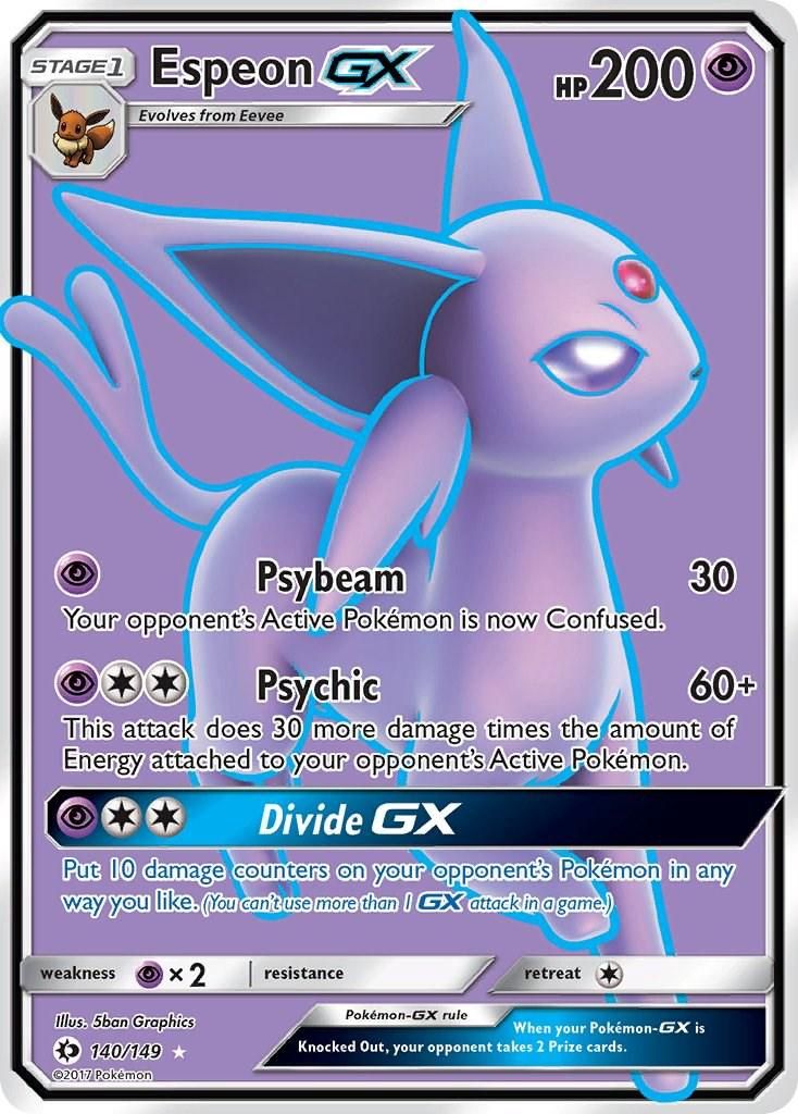 Espeon GX Full Art Holo Sun &amp; Moon 140/149