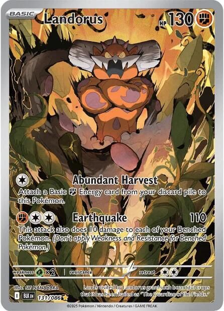 Landorus Full Art Holo Black Bolt 131/86