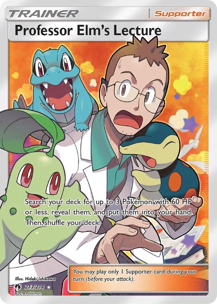 Professor Elm's Lecture Full Art Holo Lost Thunder 213/214