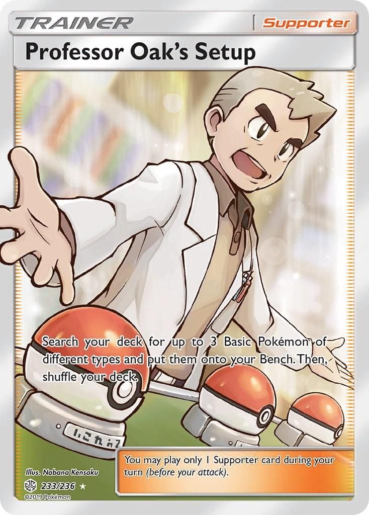 Professor Oak's Setup Full Art Holo Cosmic Eclipse 233/236