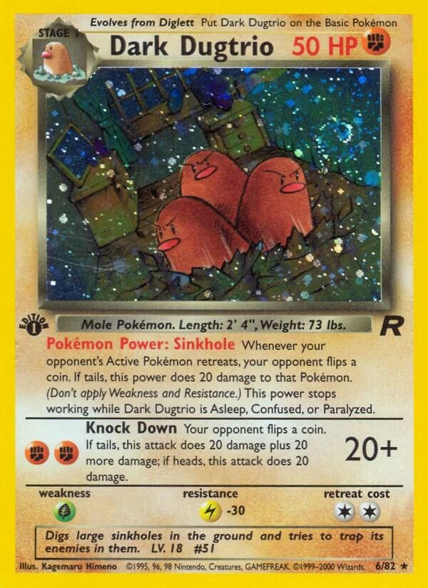Dark Dugtrio 1st Edition Holo Team Rocket 6/82