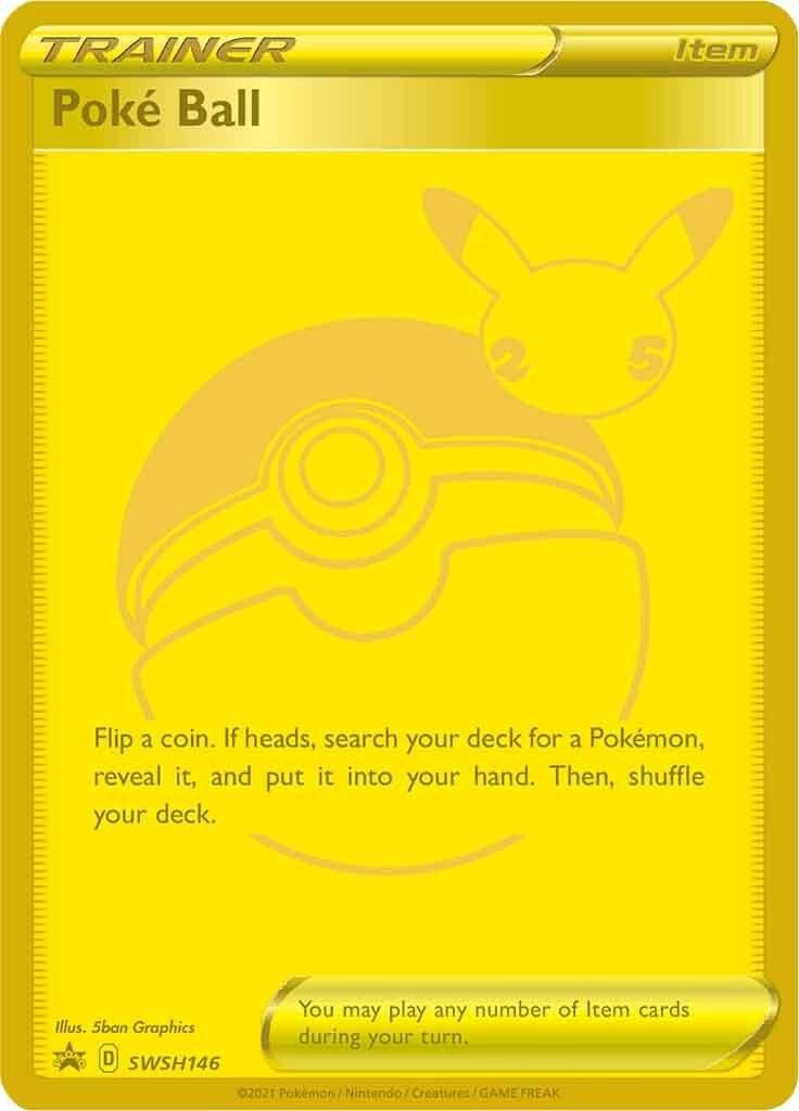 Poke Ball Full Art Holo Celebrations SWSH146