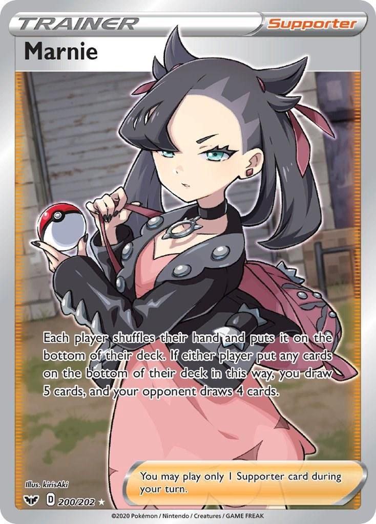 Marnie Full Art Holo Sword &amp; Shield 200/202