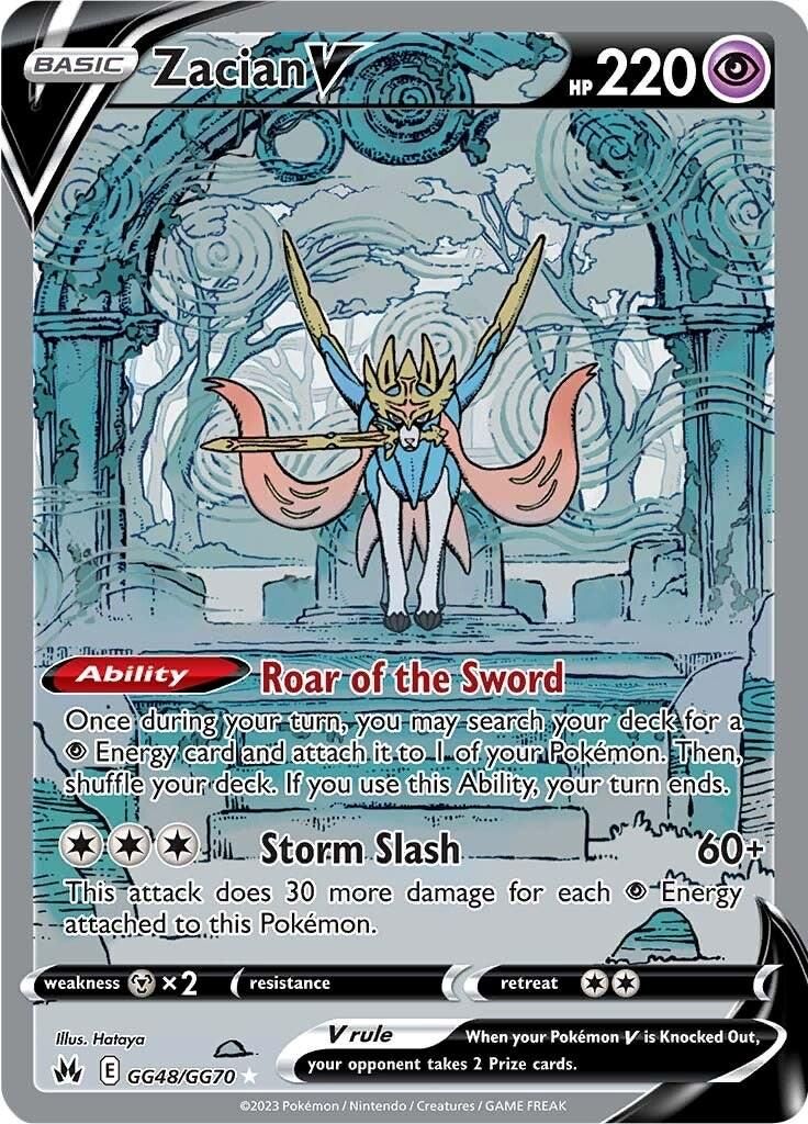 Zacian V Full Art Holo Crown Zenith GG48/GG70