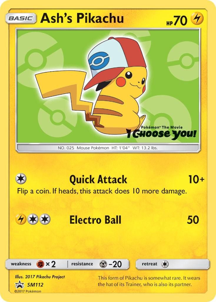 Ash's Pikachu Promo SM112